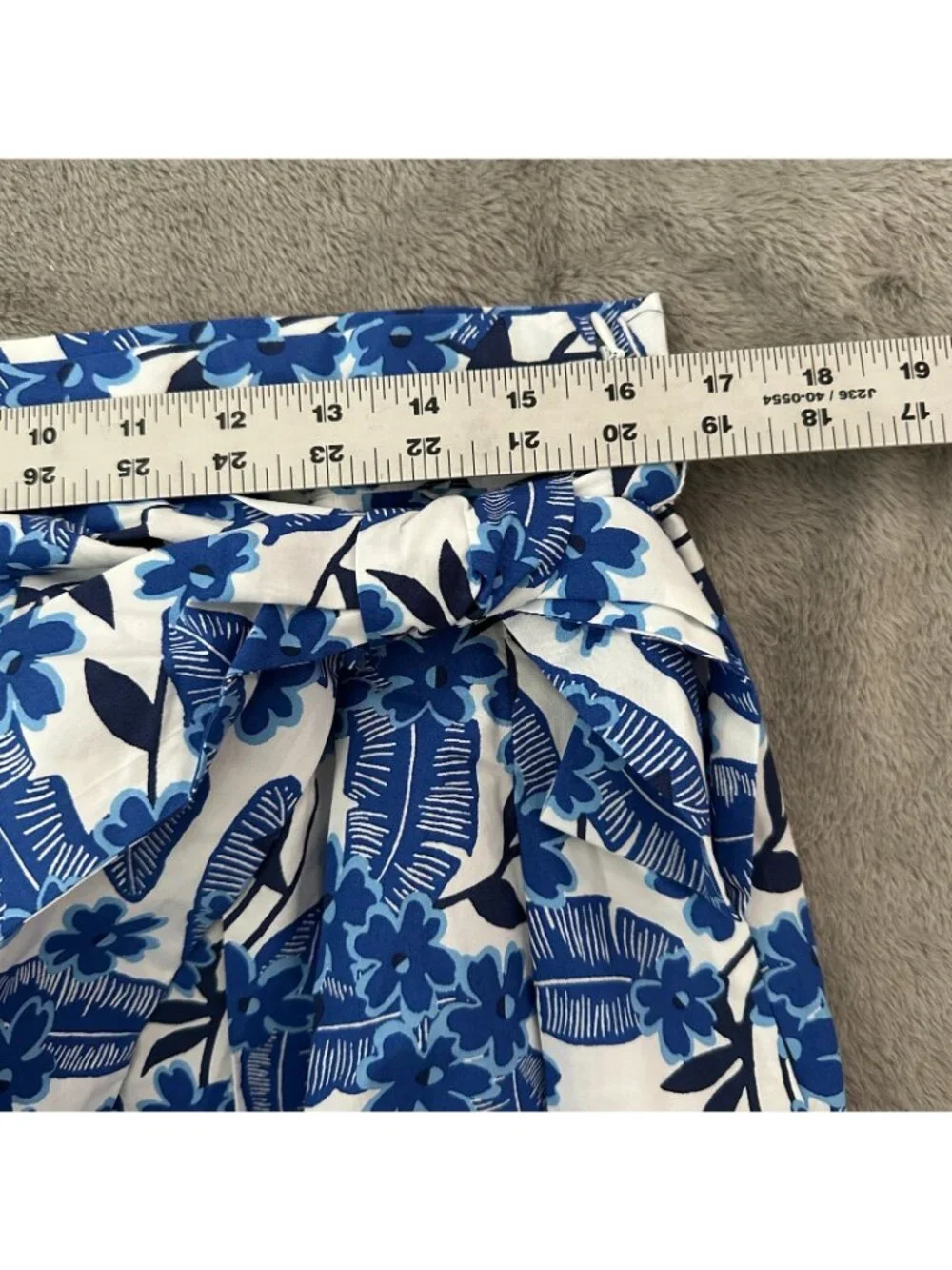 Talbots 2024 Blue White 100% Cotton Full Maxi Skirt Womens size 12